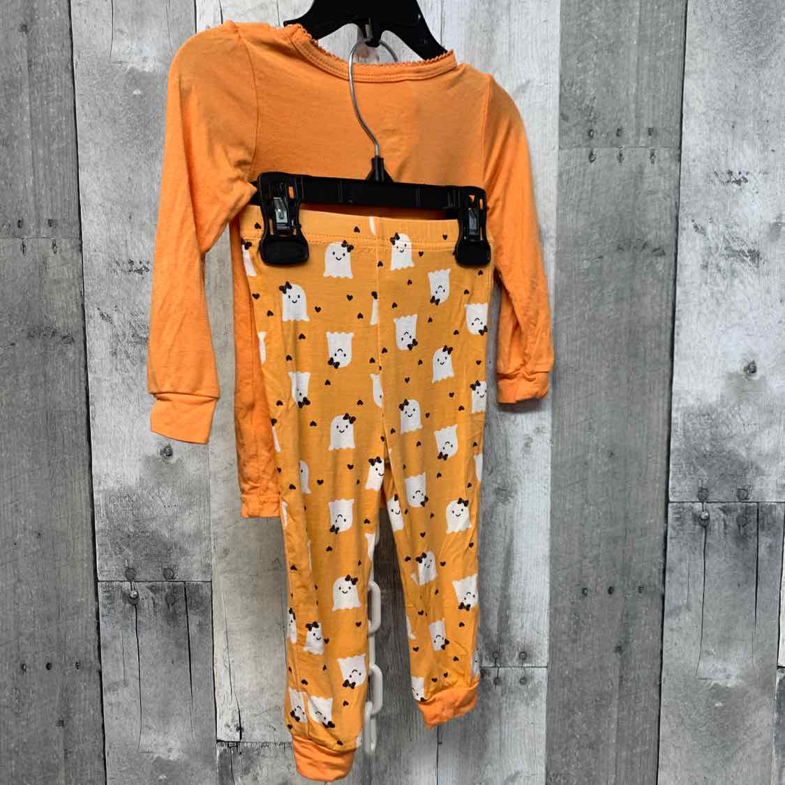 Size 12 Months Orange/White Bamboo 2pc PJs