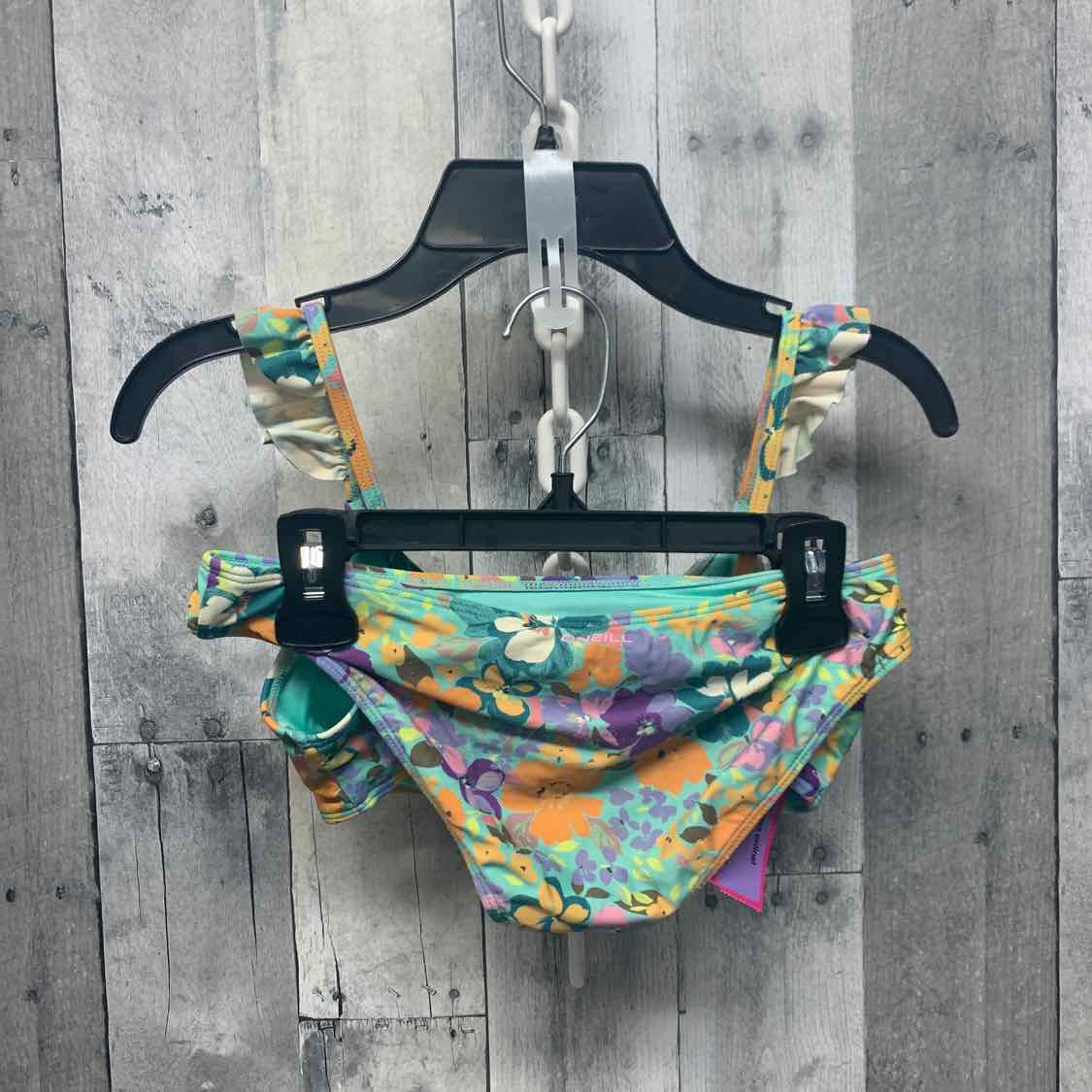 Size 12 Green Print O'Neill Swim Suit - 2pc+