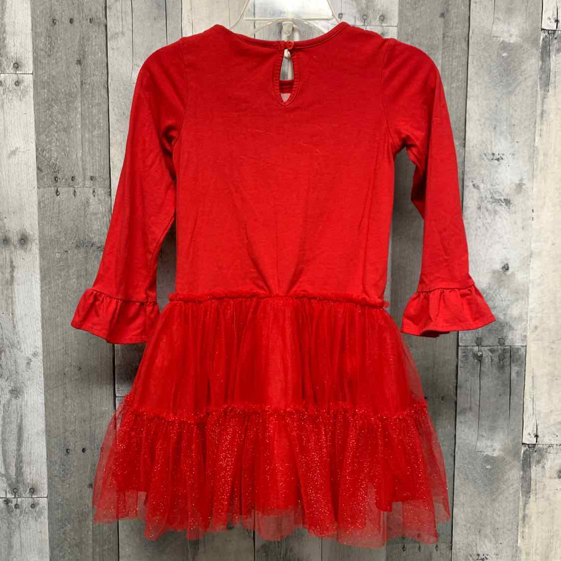 Size 6 Red/White B Brand LS Dress