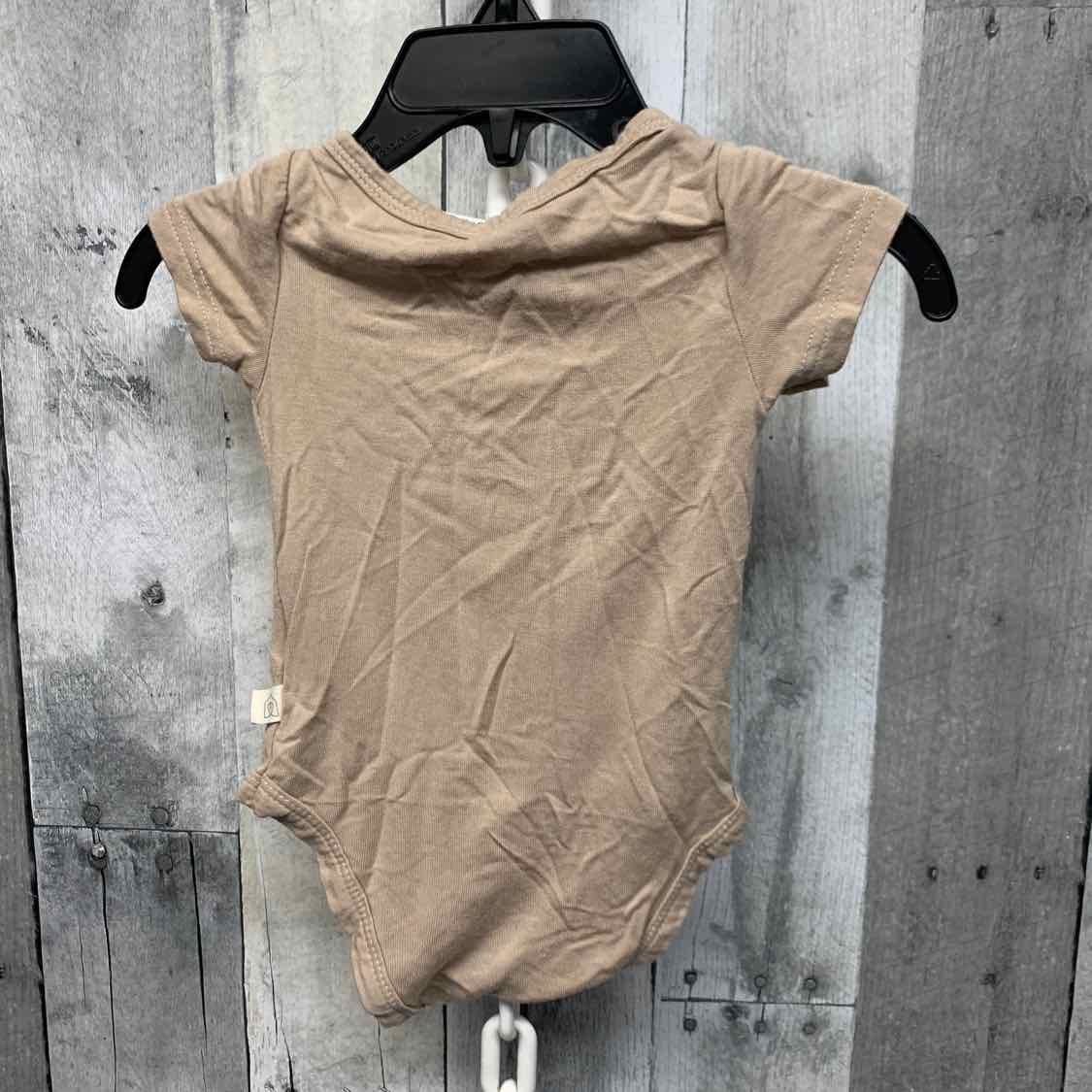 Size 0-3 Months Tan Bamboo Bodysuit