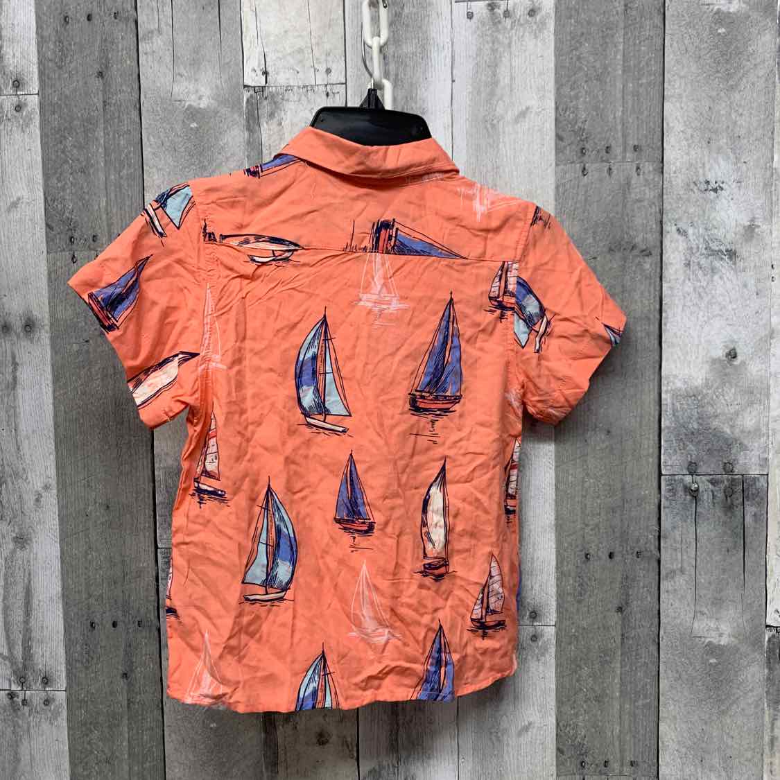 Size 5/6 Orange Print B Brand Button Up