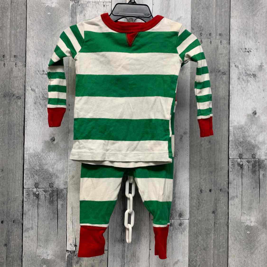Size 12 Months Green/White Holiday Brands 2pc PJs