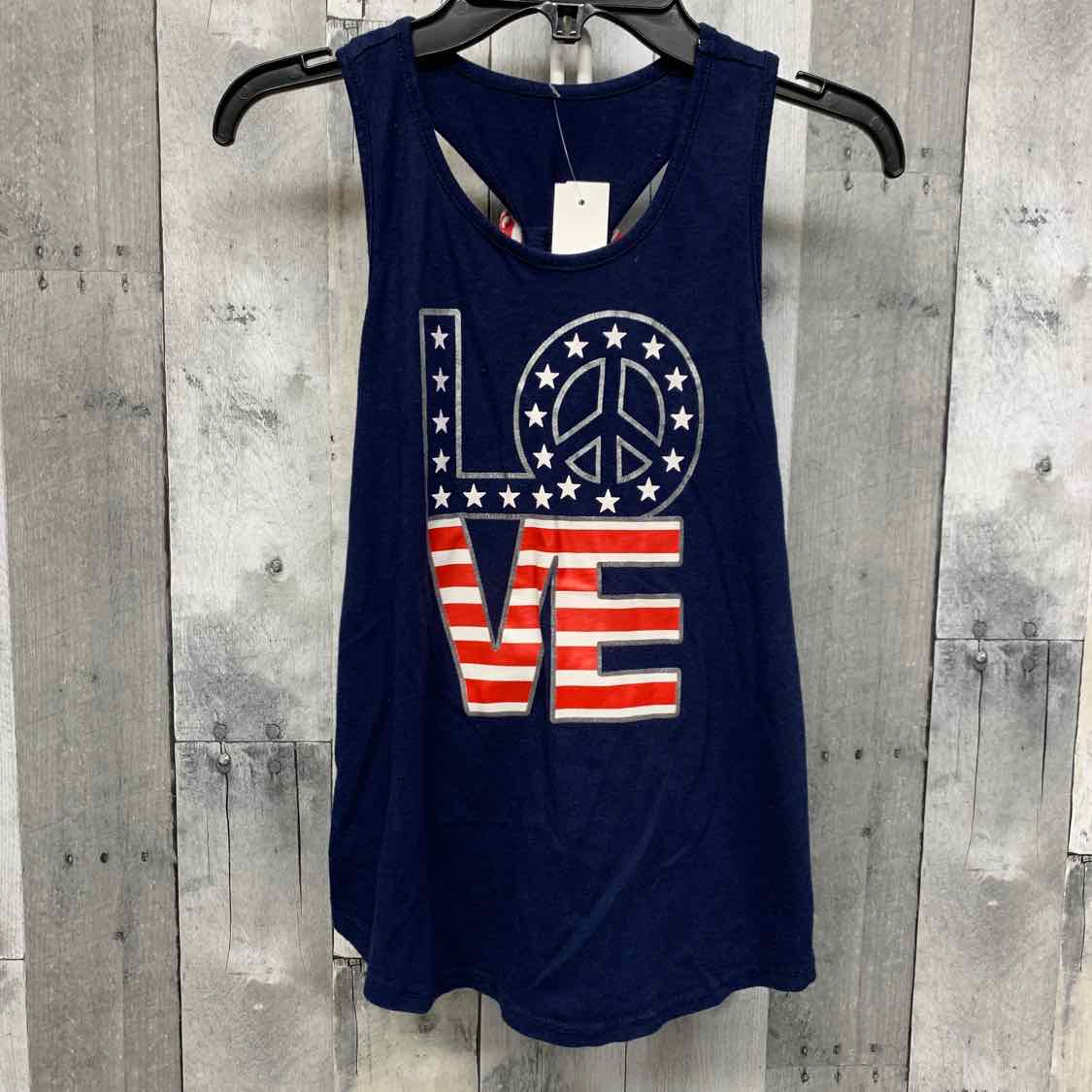 Size 14/16 Navy/Red Holiday Brands Tank Top