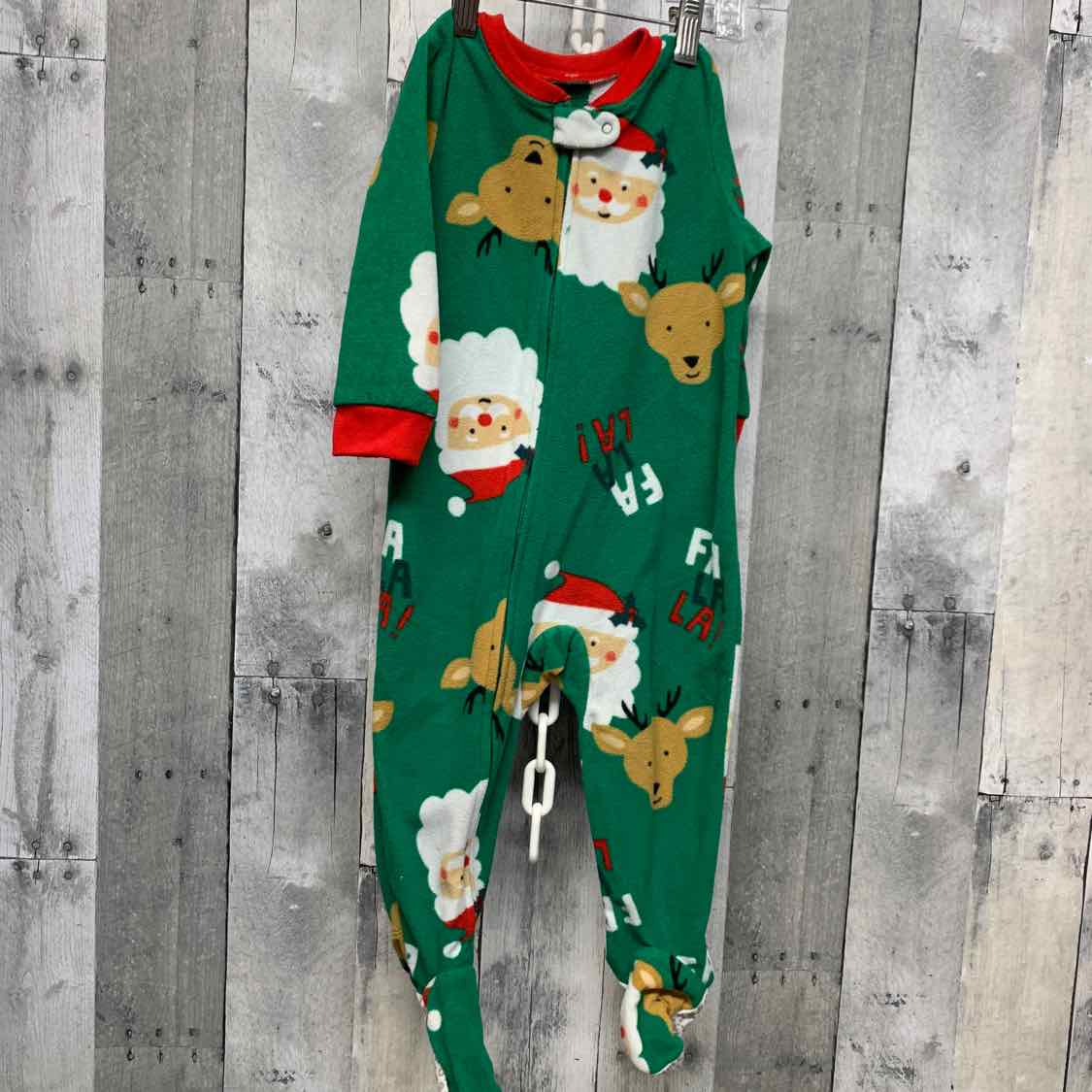 Size 18 Months Green/Red Carter's Footy PJs