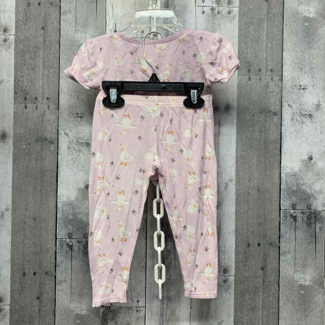 Size 3T Purple Print Bamboo 2pc PJs