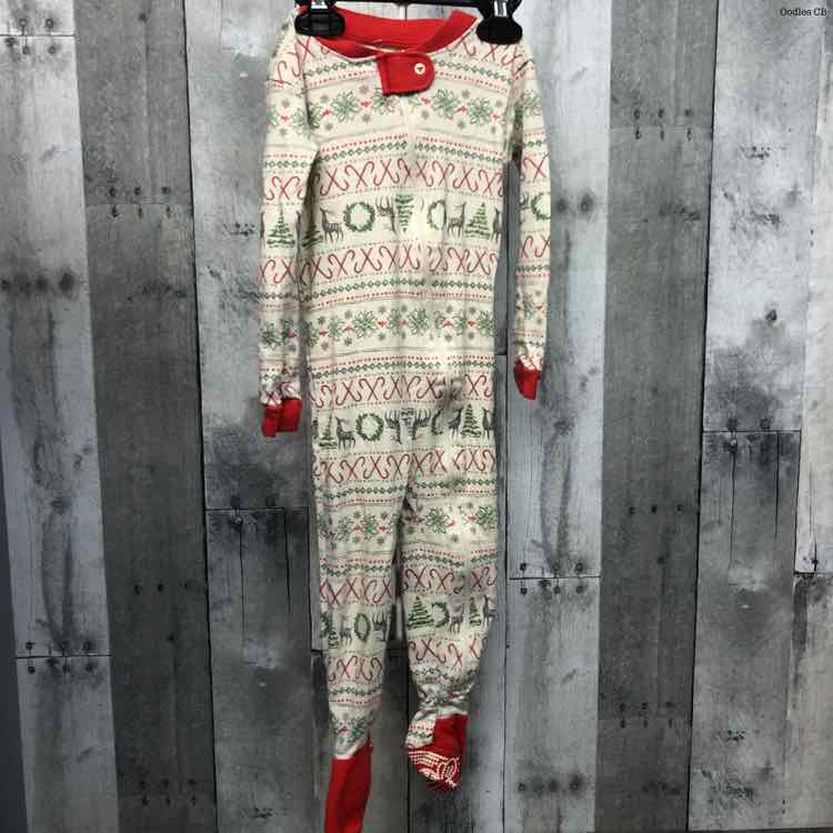 Size 18 Months Tan/Red Burt's Bees Baby Footy PJs