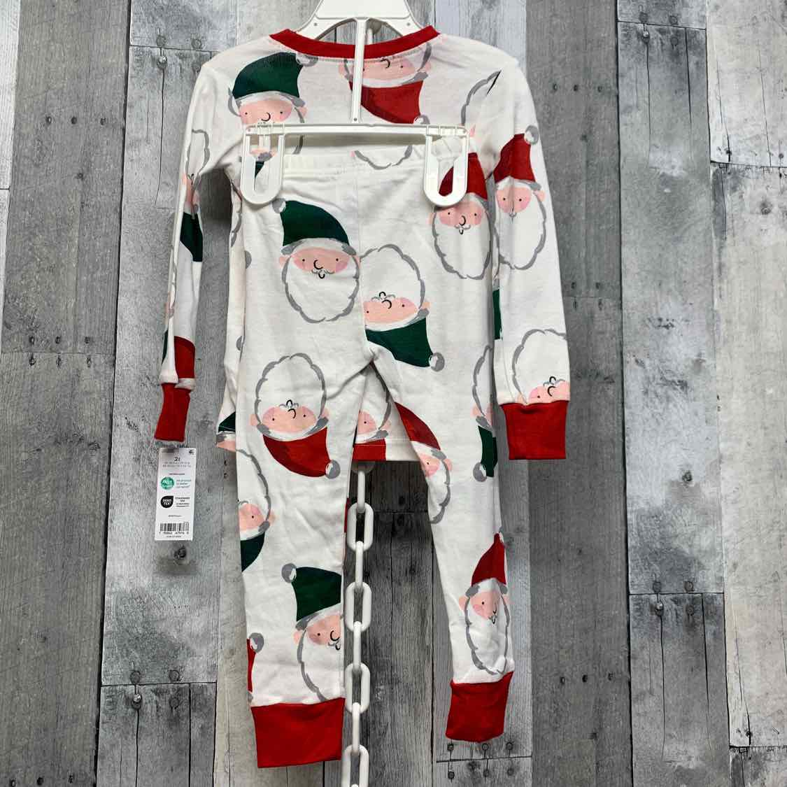 Size 2T White Print Carter's 2pc PJs