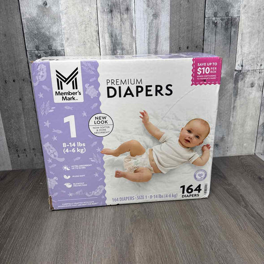 Diaper Size 1 Member's Mark Disposable Diapers