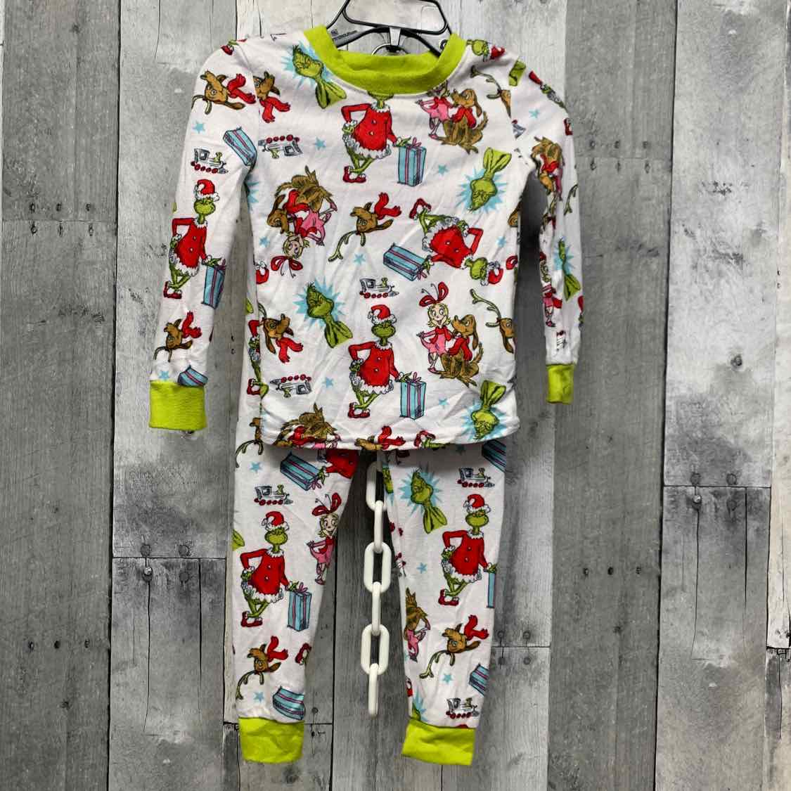 Size 2T White Print Dr Seuss 2pc PJs