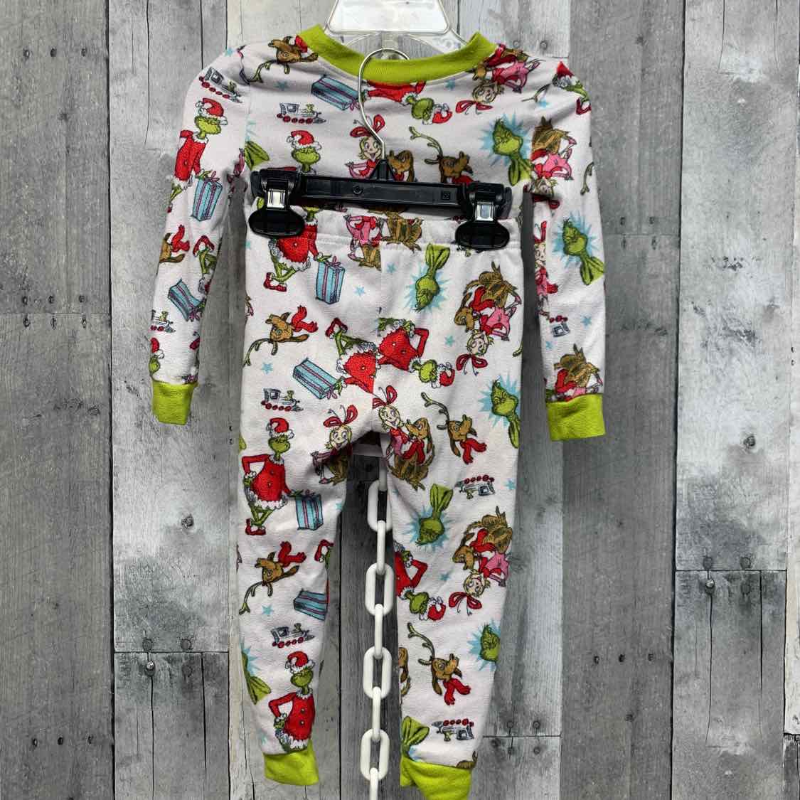 Size 2T White/Green Dr Seuss 2pc PJs