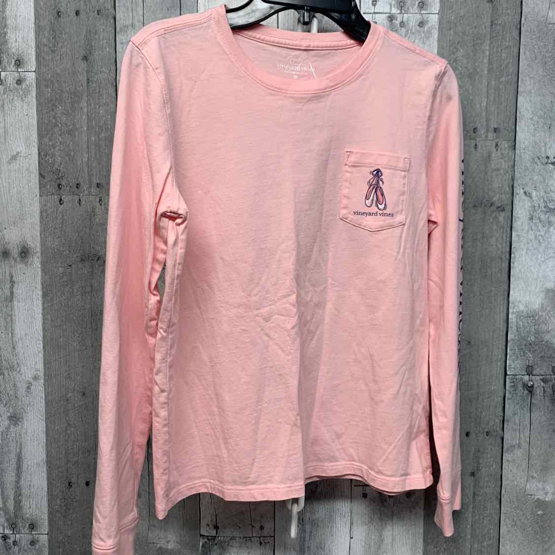 Size 12/14 Pink Graphic Vineyard Vines Long Sleeve Shirt