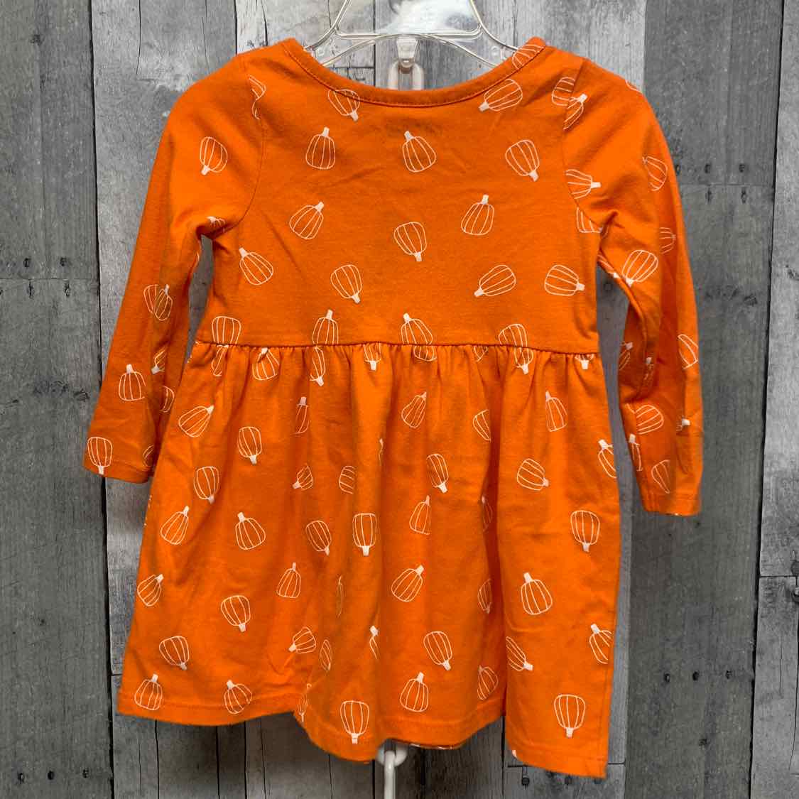 Size 2T Orange Print Cat & Jack LS Dress