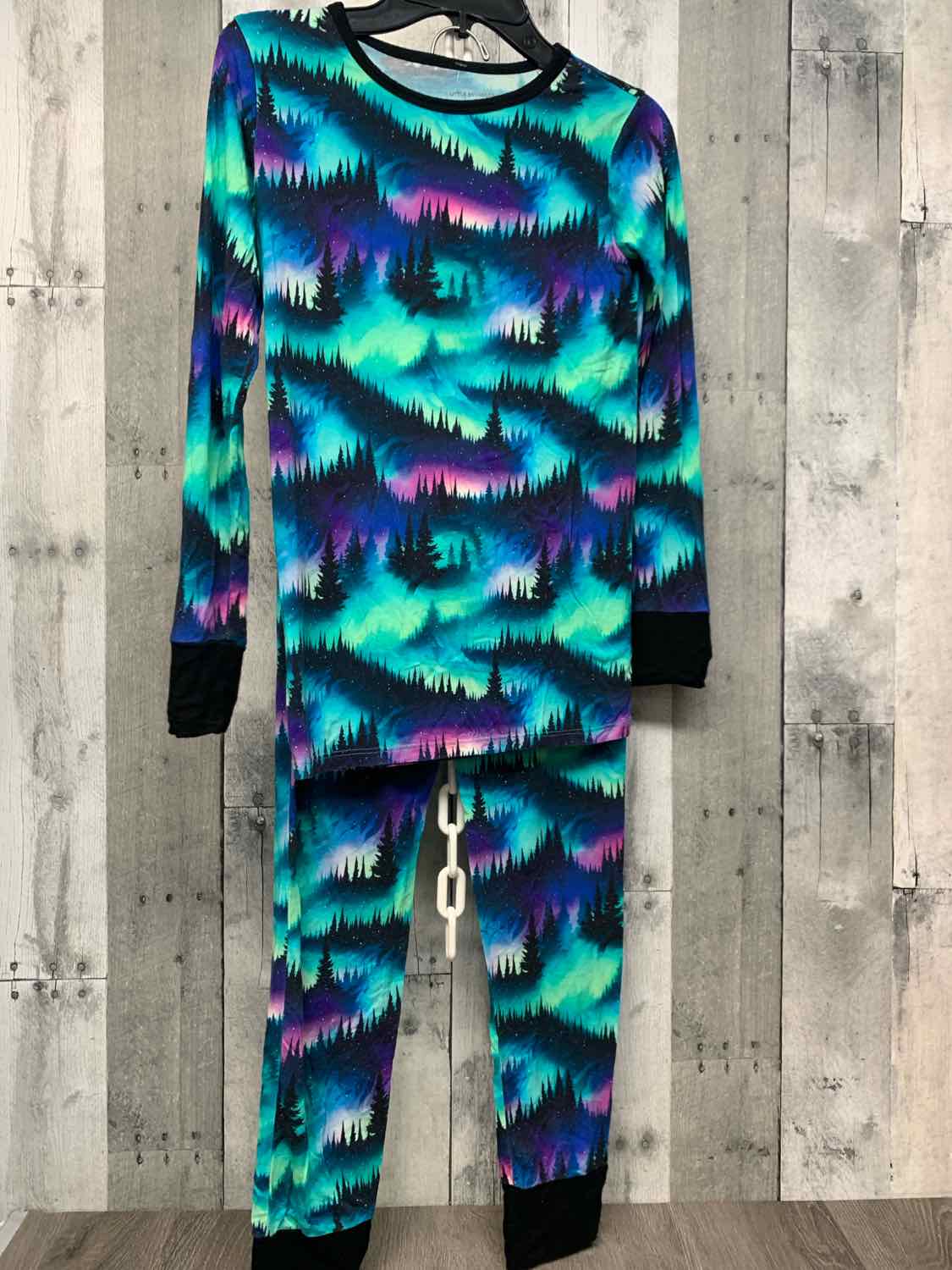 Size 10/12 Blue Print Bamboo 2pc PJs - OodlesCB