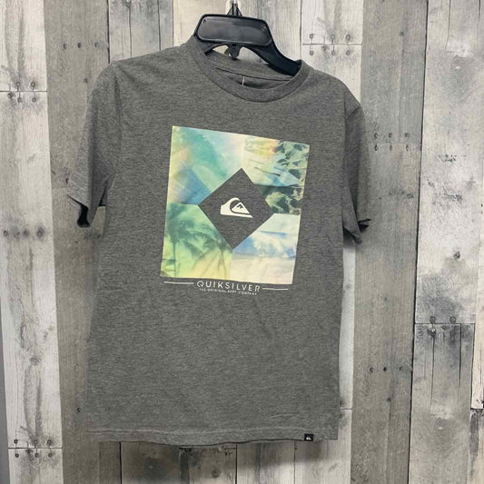 Size 10/12 Gray Graphic Quiksilver T Shirt