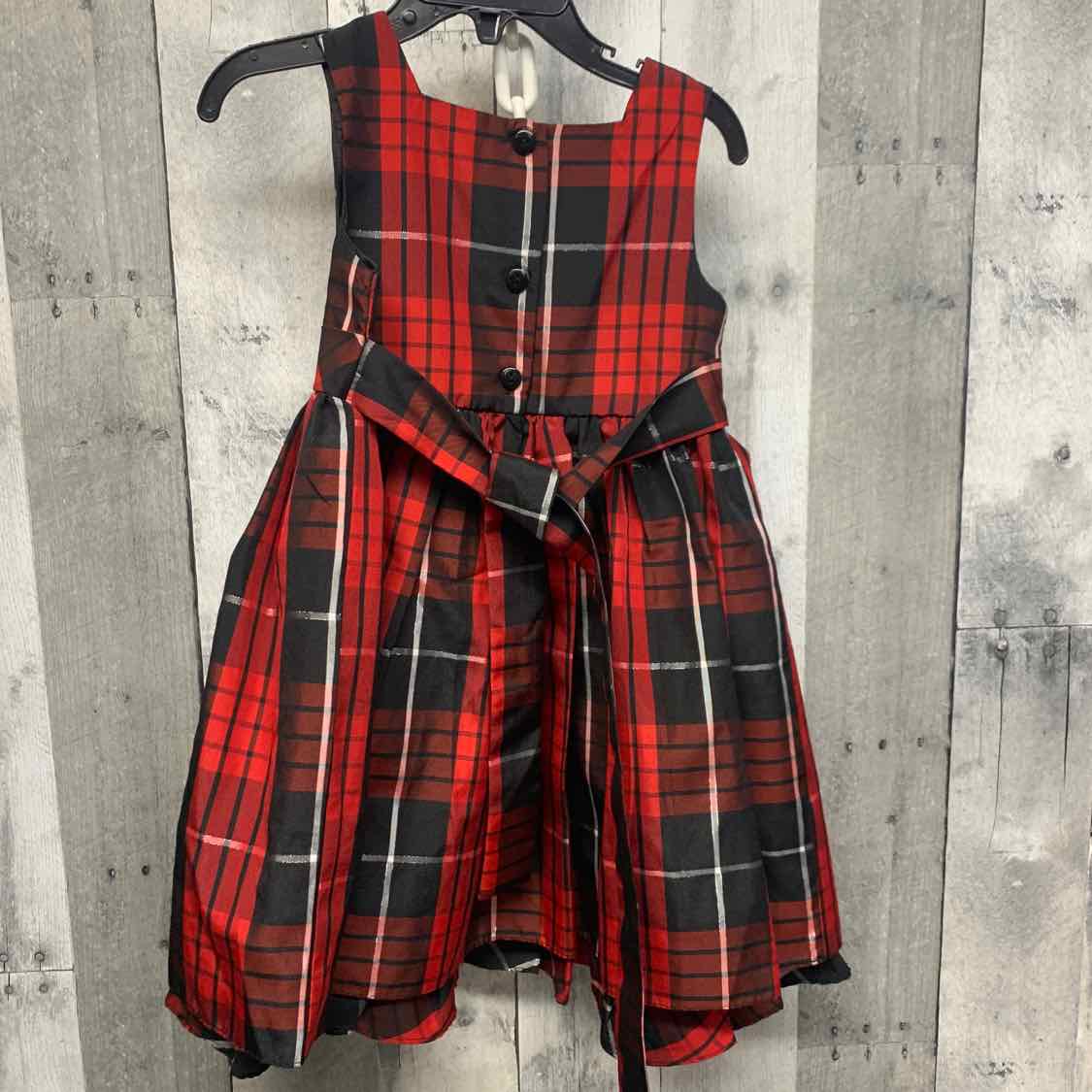 Size 3T Red Plaid B Brand Dress