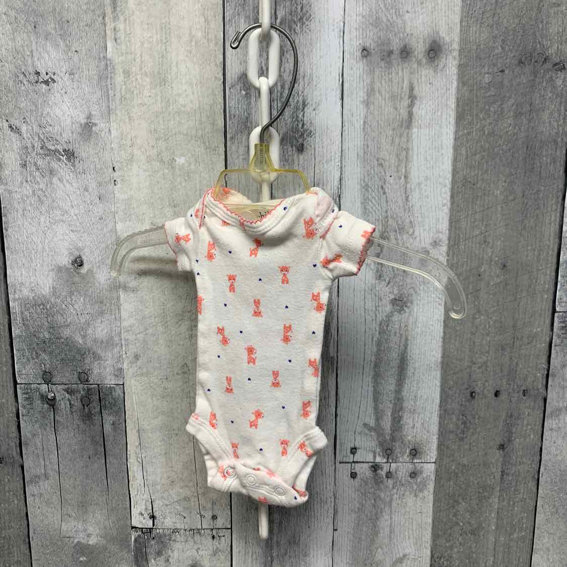 Size Preemie White/Pink Child of Mine Bodysuit