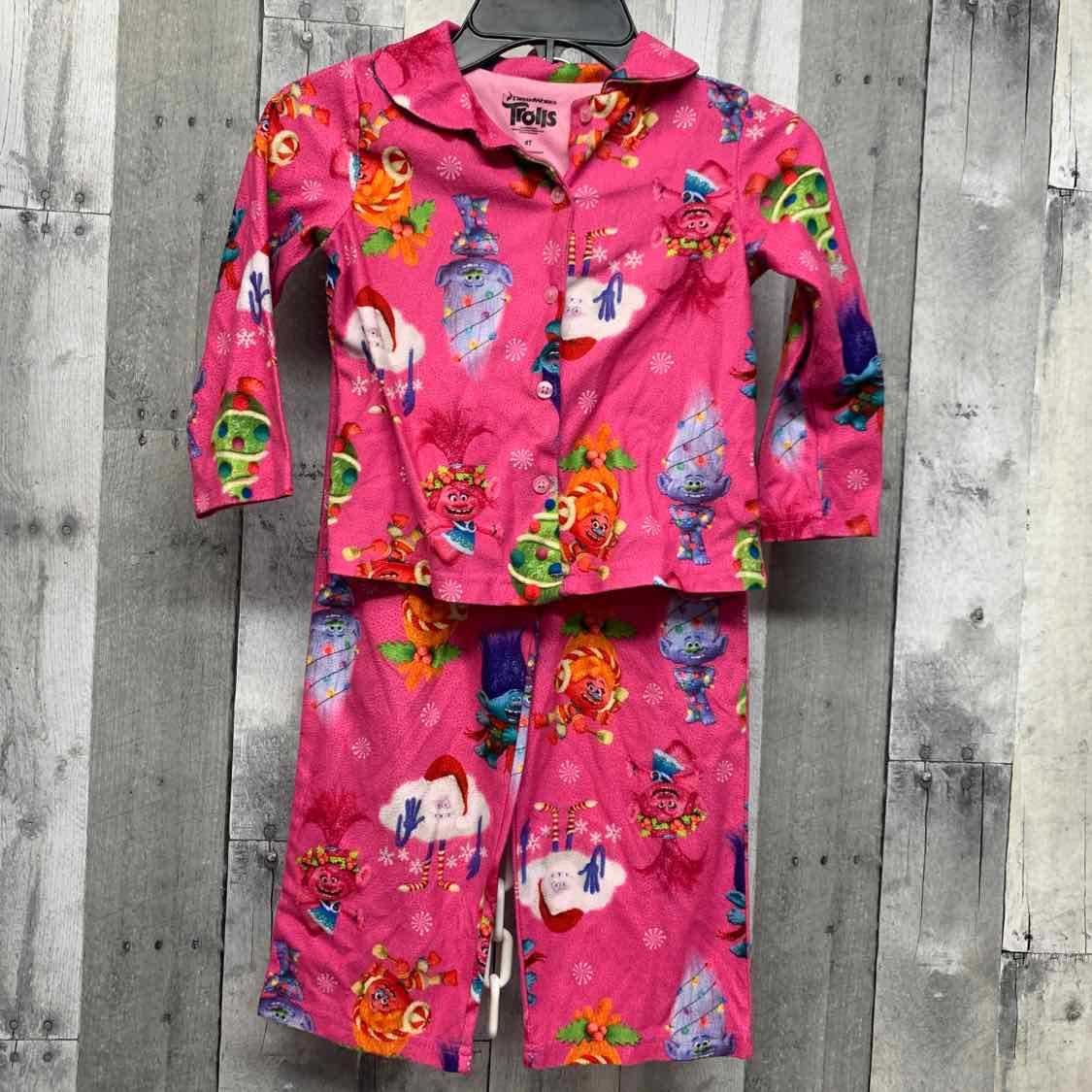 Size 4T Pink Graphic Dreamworks 2pc PJs