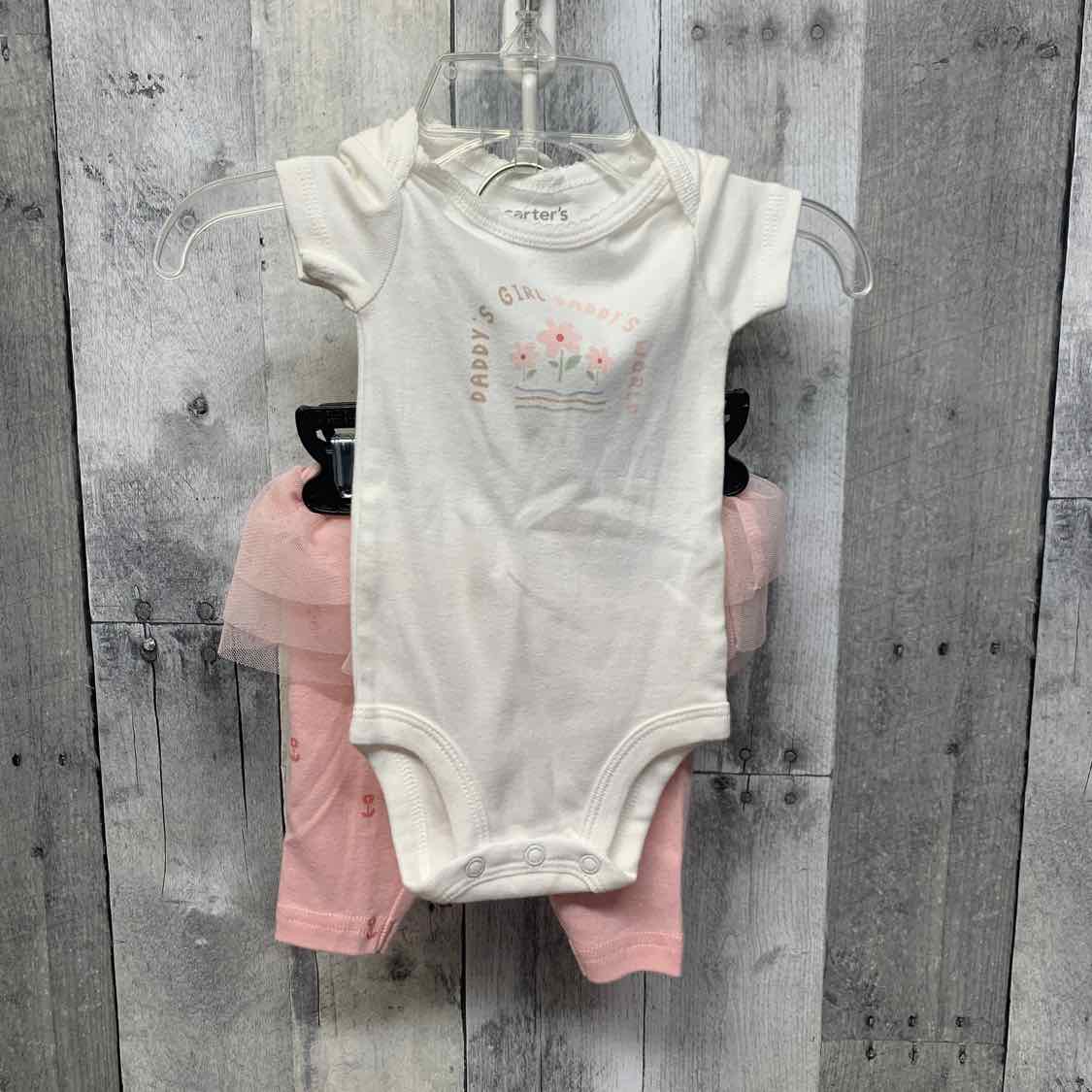 Size Newborn White/Pink Just One You Shirt/Leggings