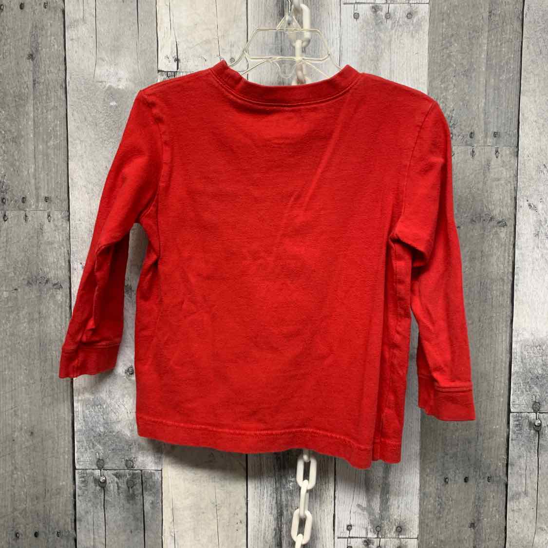 Size 2T/3T Red/Tan B Brand Long Sleeve Shirt