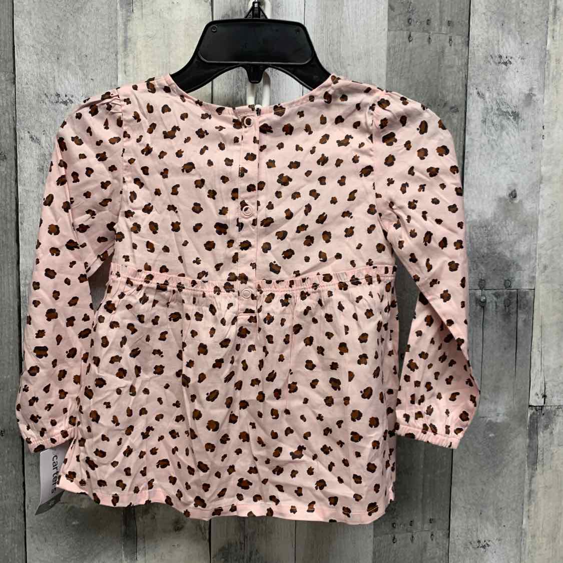 Size 4T Pink Animal Print Carter's Long Sleeve Shirt
