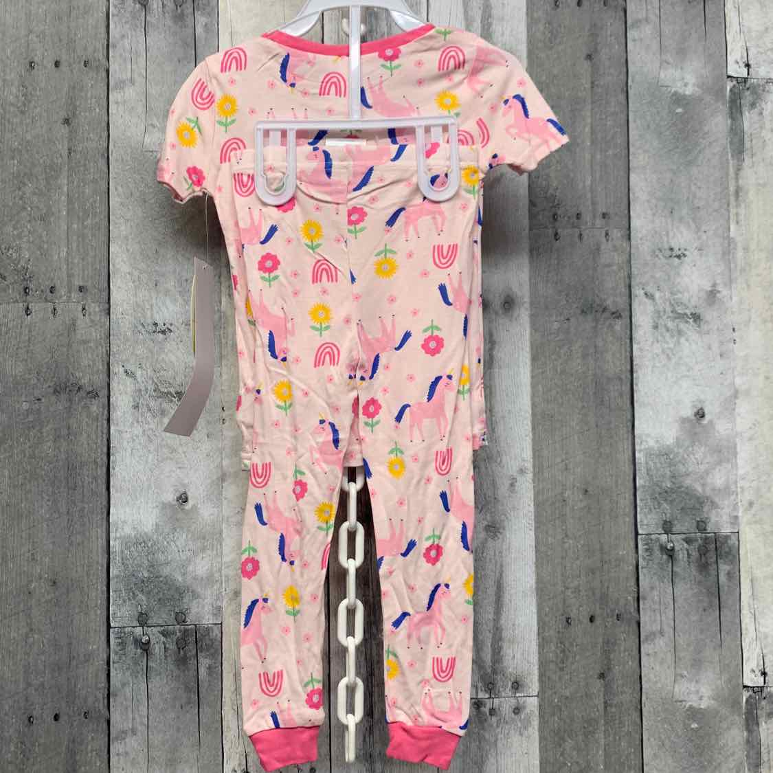 Size 3T Pink Print Bon Bebe 2pc PJs - OodlesCB