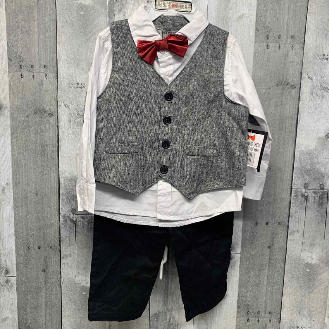 Size 24 Months White/Black B Brand 2pc+ Suit