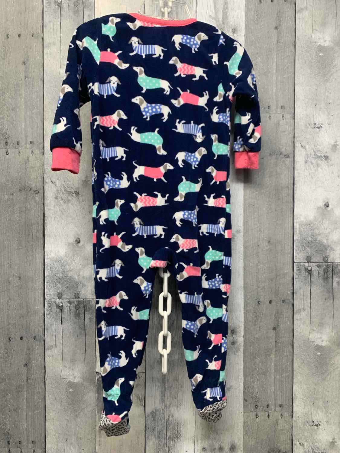 Size 18 Months Navy Print Carter's Footy PJs