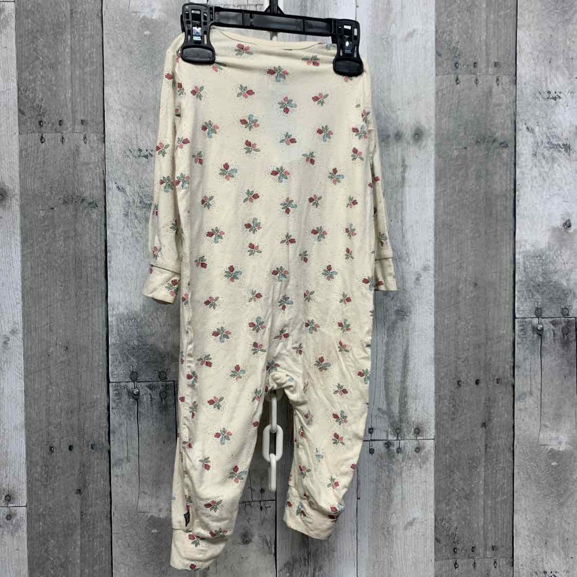 Size 12 Months Ivory Print Modern Moments by Gerber Footy PJs - OodlesCB