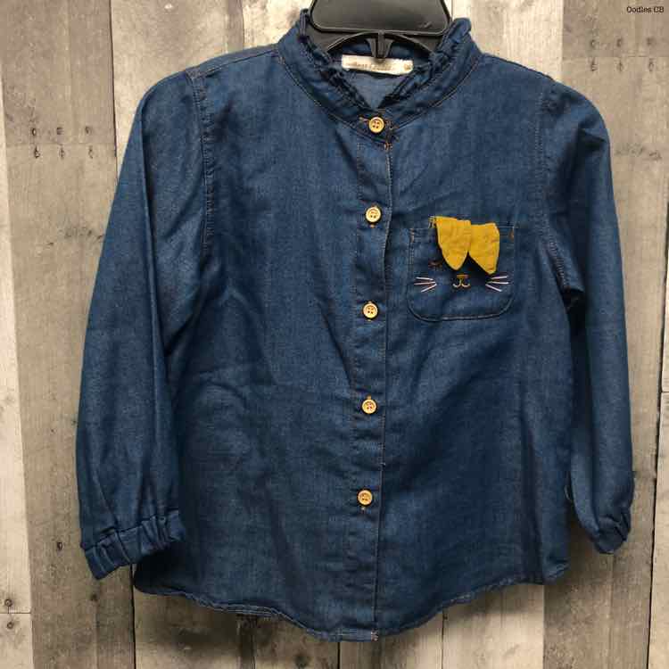 Size 6/7 Denim Boutique Brand LS Button Up