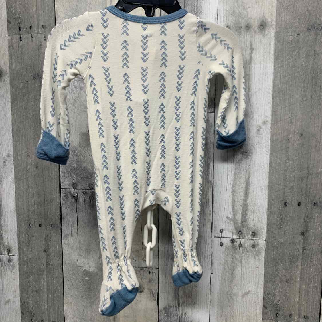 Size Newborn White/Brown Cloud Island Footy PJs - OodlesCB