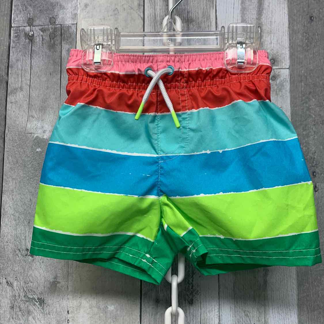 Size 12 Months Pink/Green Cat & Jack Swim Trunks