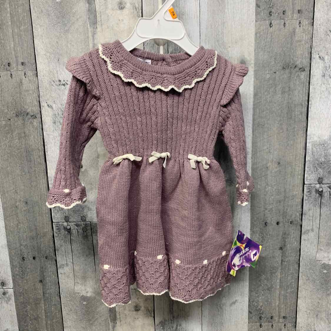 Size 12 Months Purple Blueberi Boulevard LS Dress