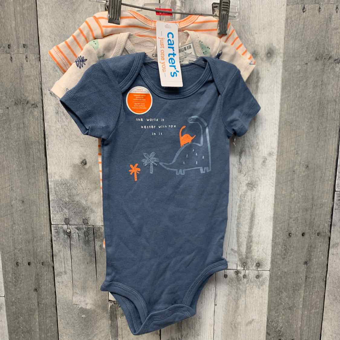 Size 6 Months Blue/Orange Just One You Bodysuit