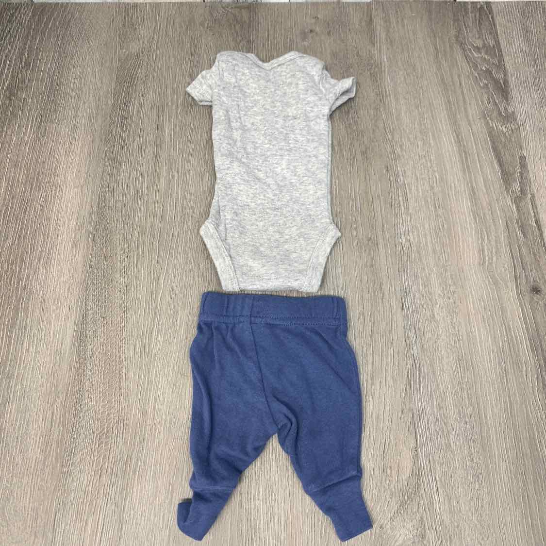 Size Preemie Gray/Navy Carter's Shirt/Pants - OodlesCB