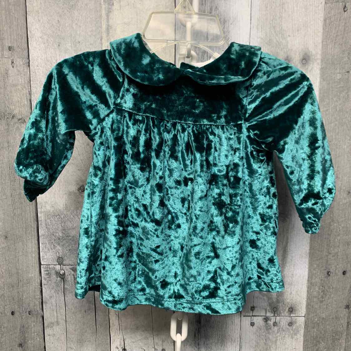 Size 3-6 Months Green Cat & Jack LS Dress