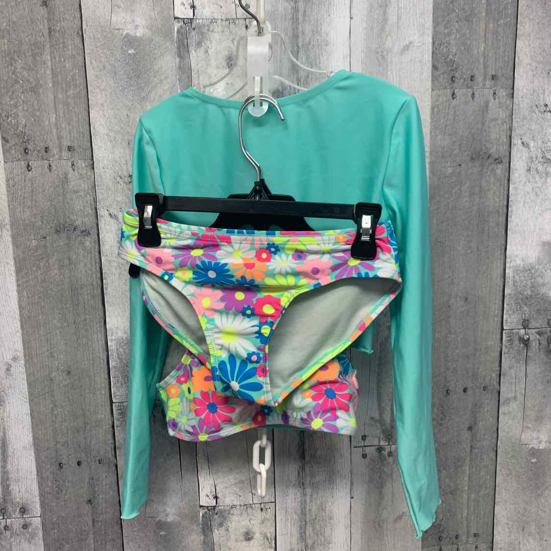Size 8 Teal/Pink Cat & Jack Swim Suit - 2pc+