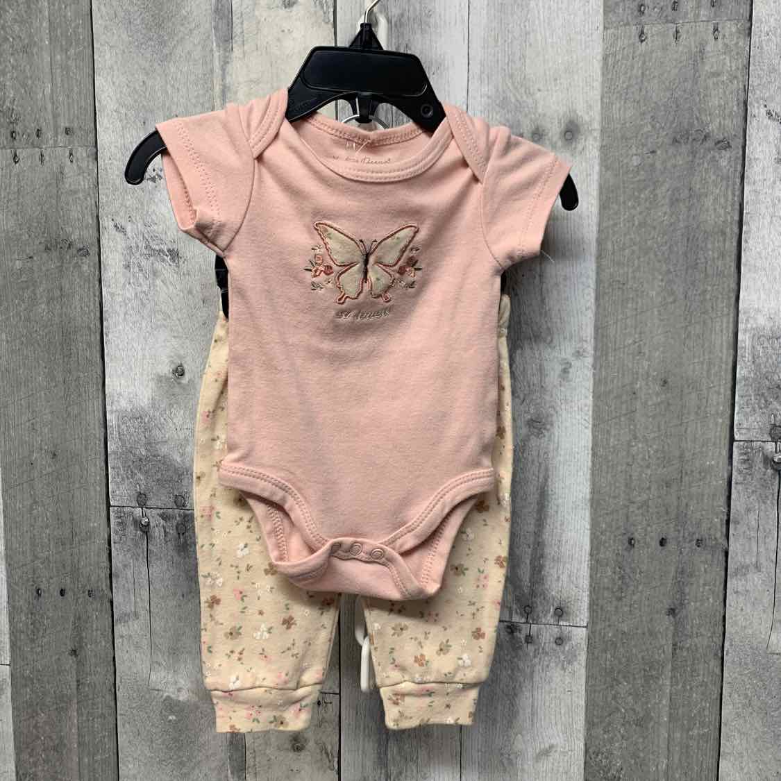 Size 0-3 Months Pink/Yellow Kyle & Deena Shirt/Pants