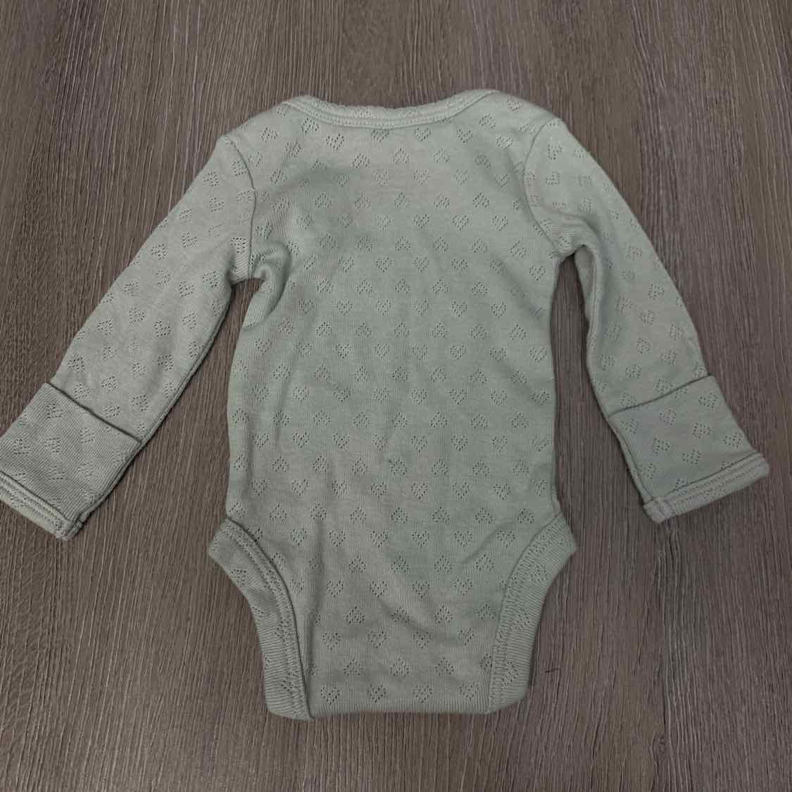 Size Preemie Green Carter's Bodysuit