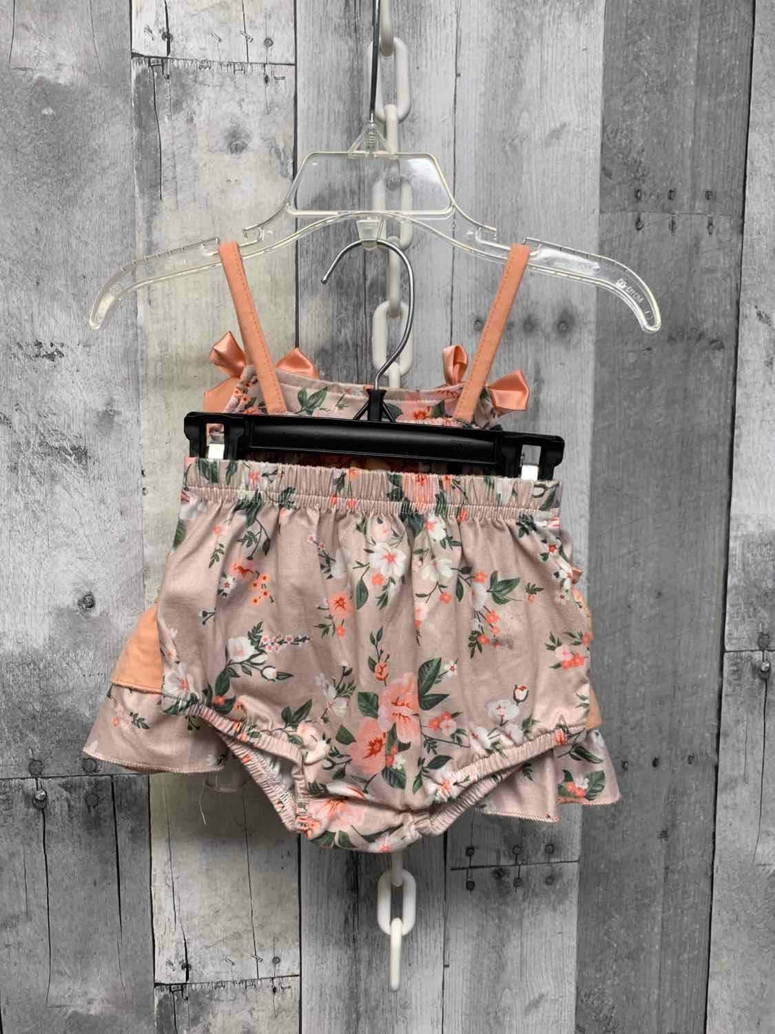 Size 0-3 Months Pink/Cream Name Brand Shirt/Shorts