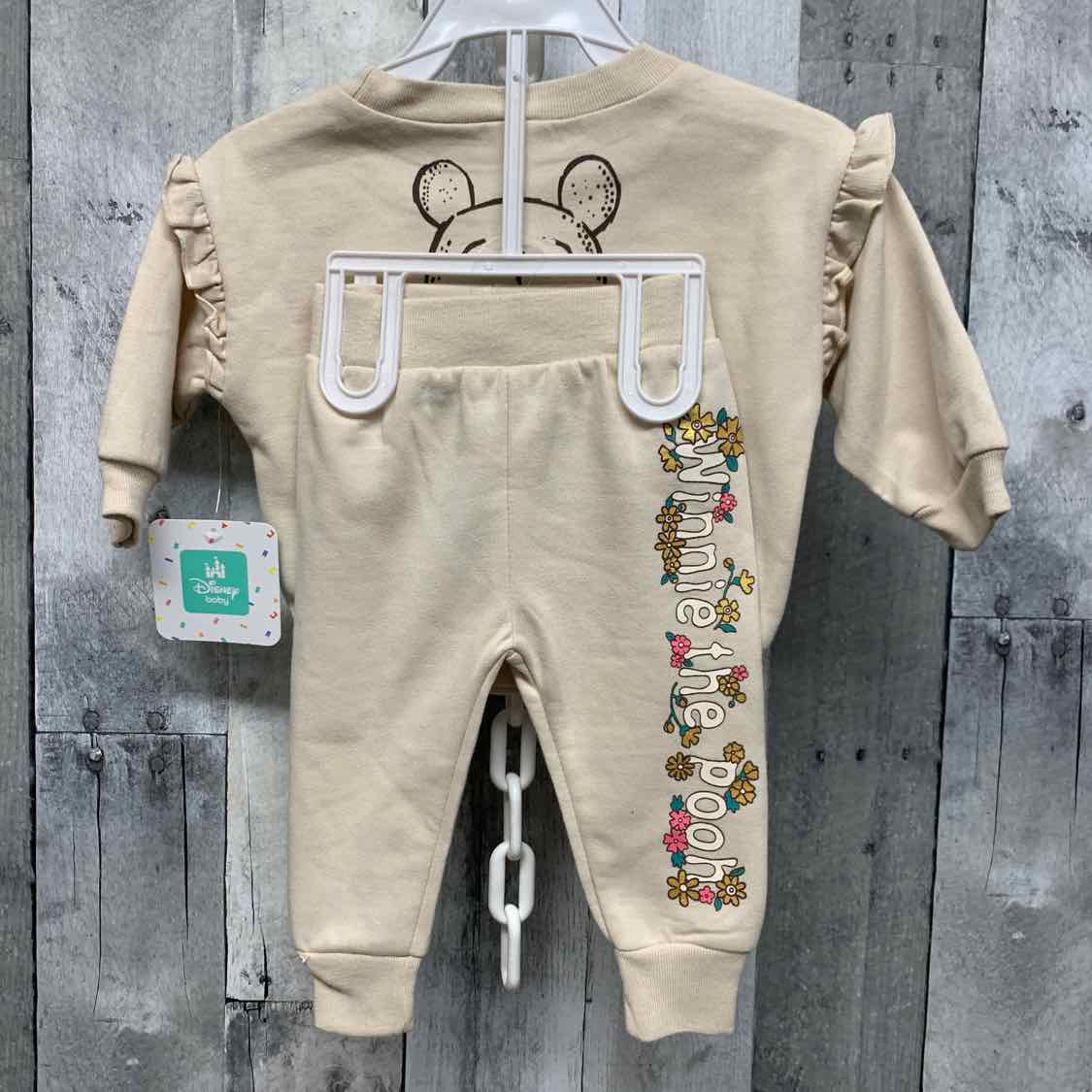 Size 0-3 Months Ivory Print Disney Shirt/Pants