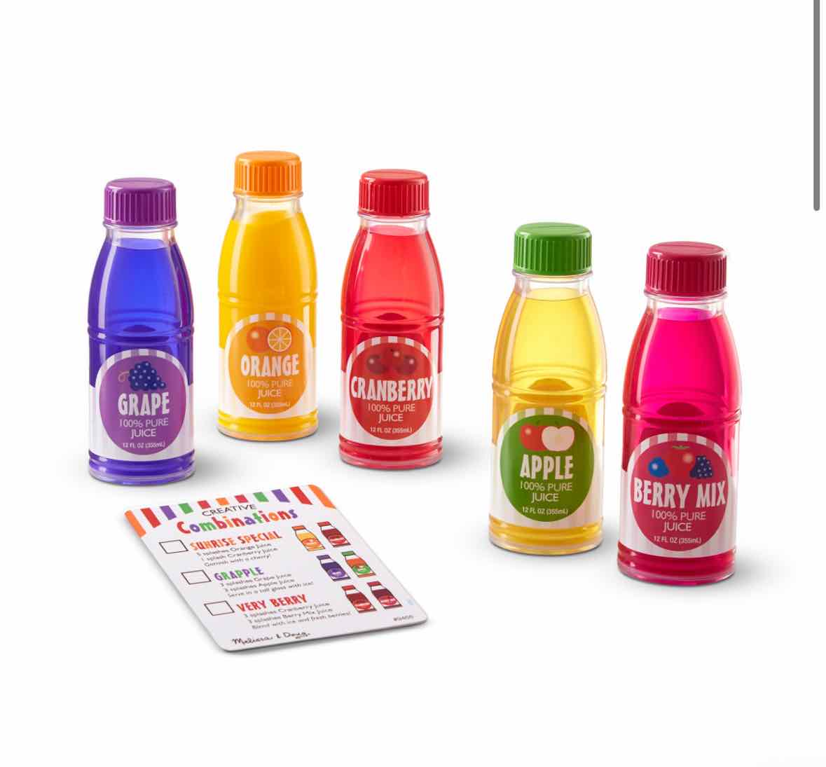 Melissa & Doug Tip & Sip Toy Juice Bottles