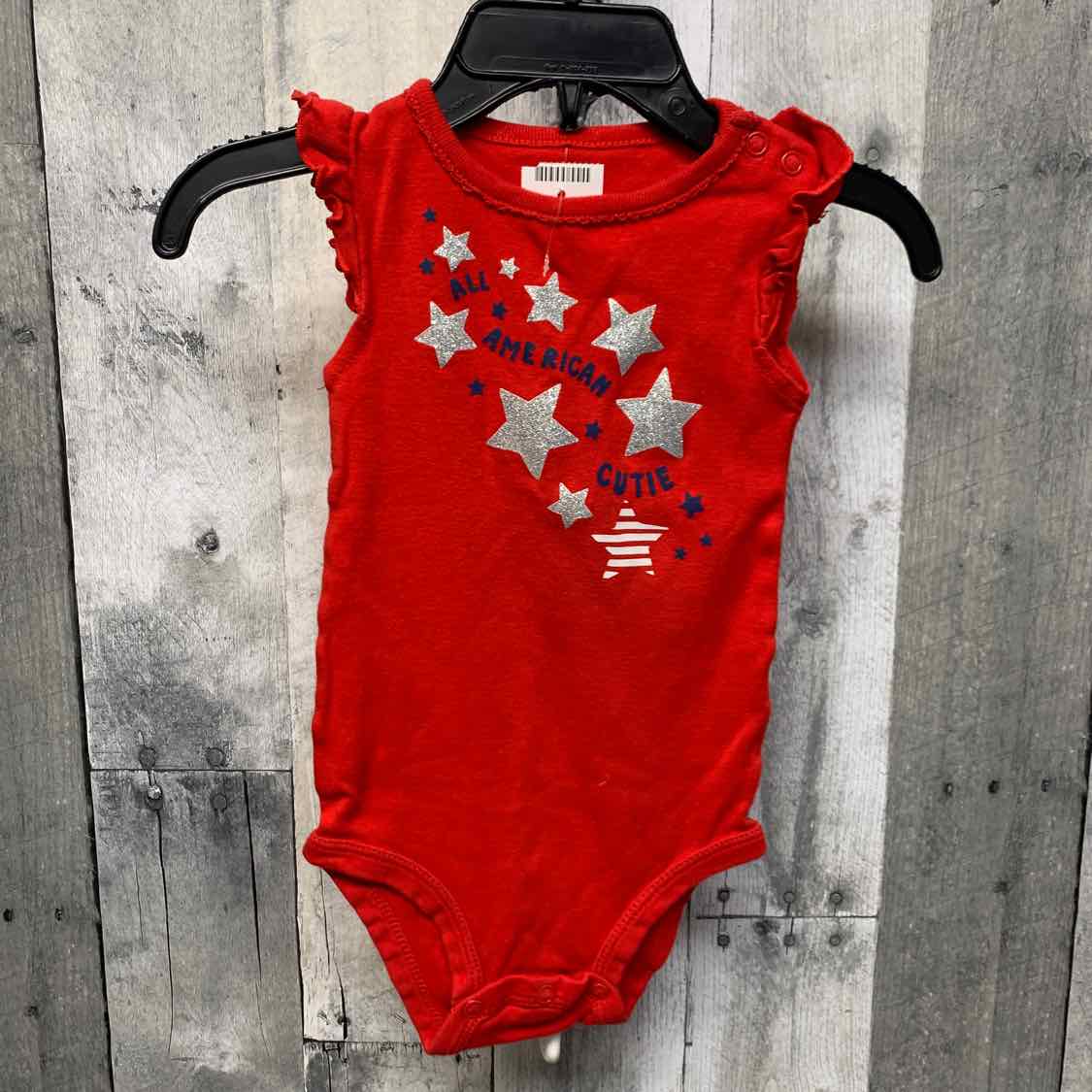 Size 9 Months Red Just One You Bodysuit