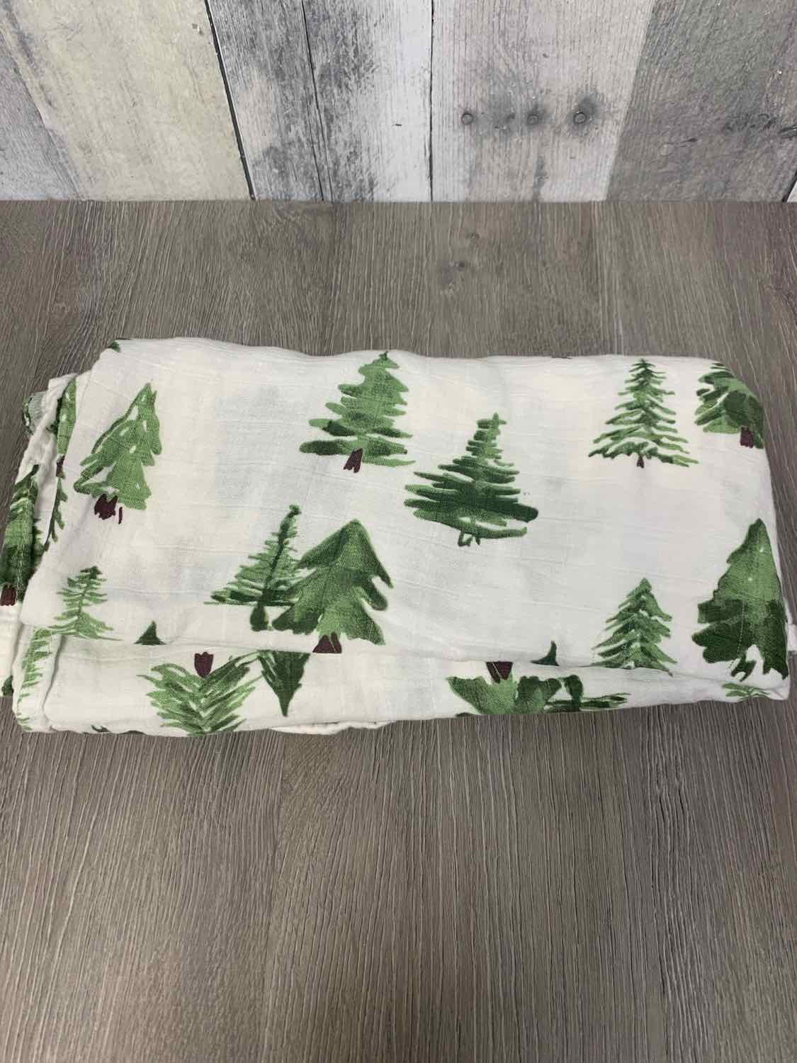 Name Brand White Print Forest Blanket