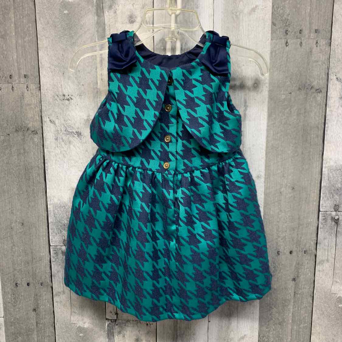 Size 18 Months Green/Navy Cat & Jack Dress