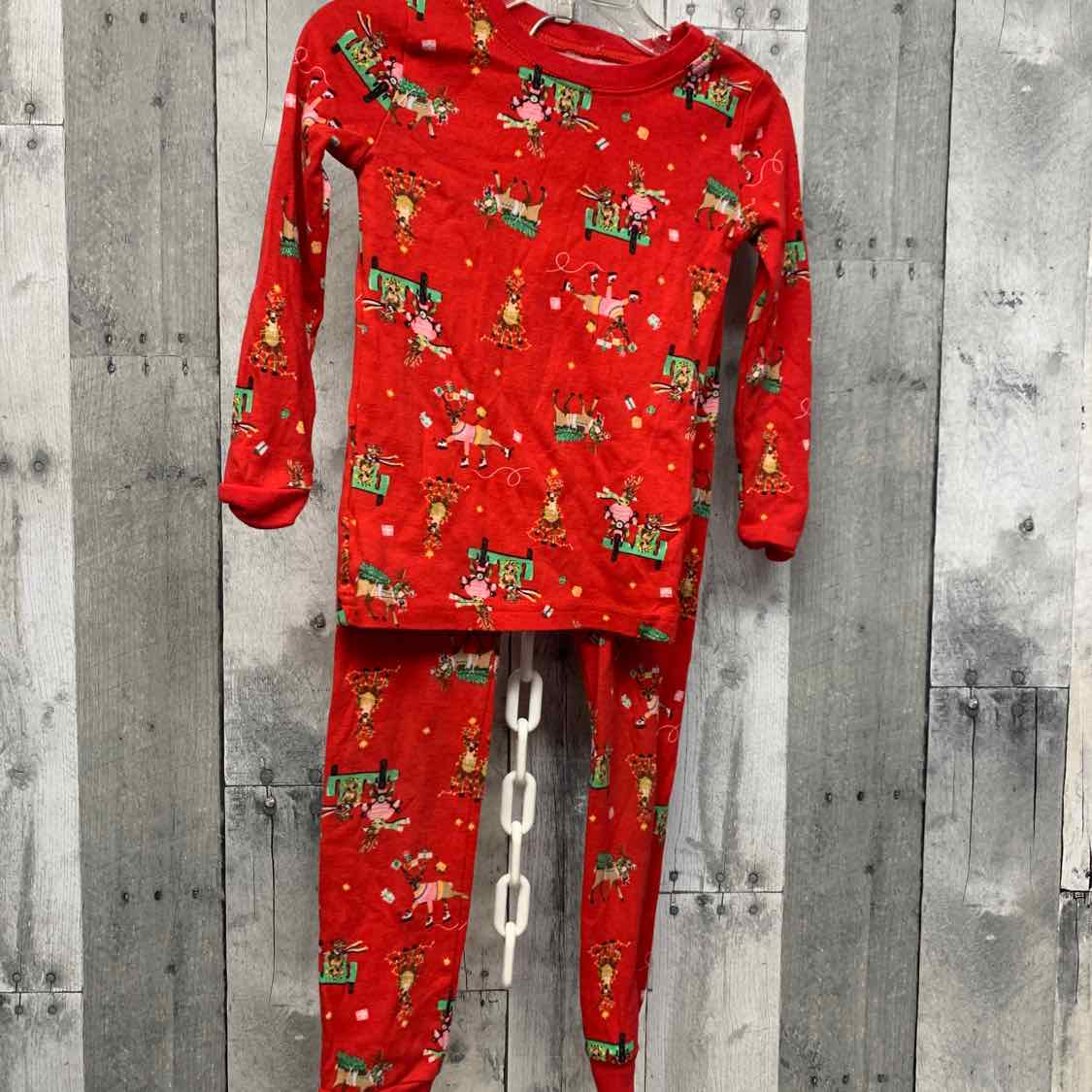 Size 2T Red Print Old Navy 2pc PJs