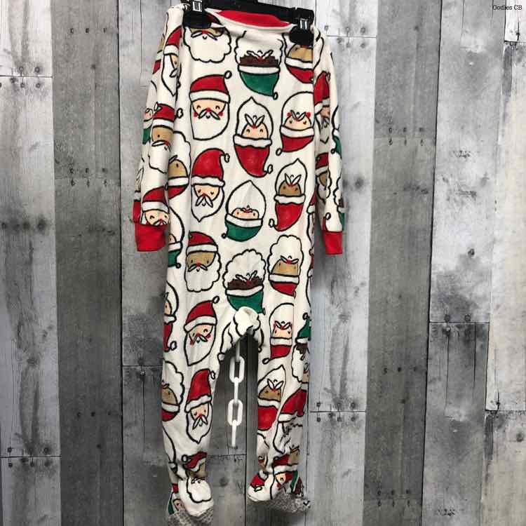 Size 24 Months White/Red Carter's Footy PJs
