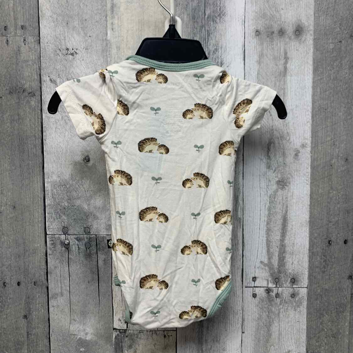 Size 0-3 Months White/Green Kyte Bodysuit