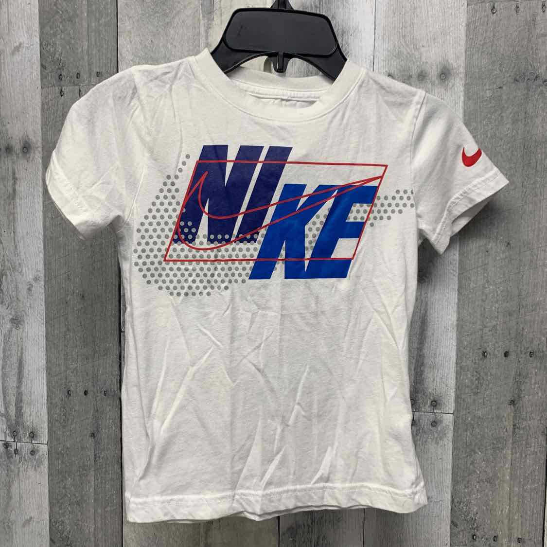 Size 6 Blue/White Sport Brand T Shirt - OodlesCB