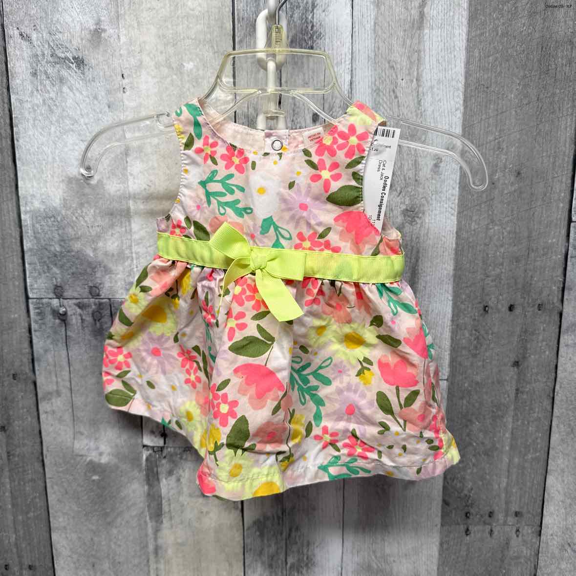 Size 0-3 Months Pink Floral Print Cat & Jack Dress