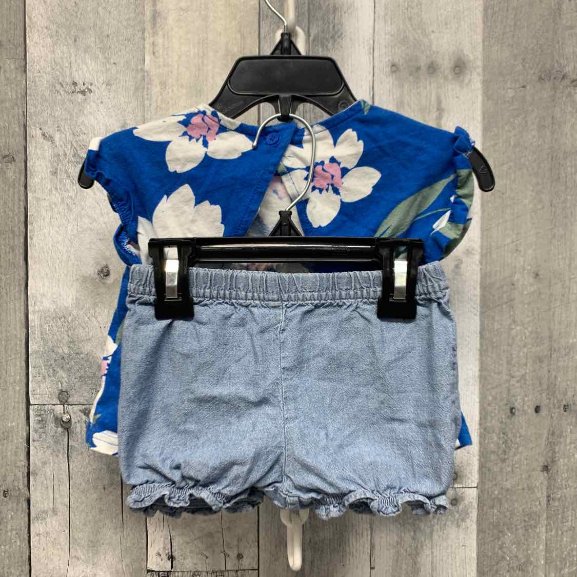 Size 9 Months Denim/Blue Carter's Shirt/Shorts